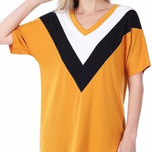 Cute V design top shirt very comfy